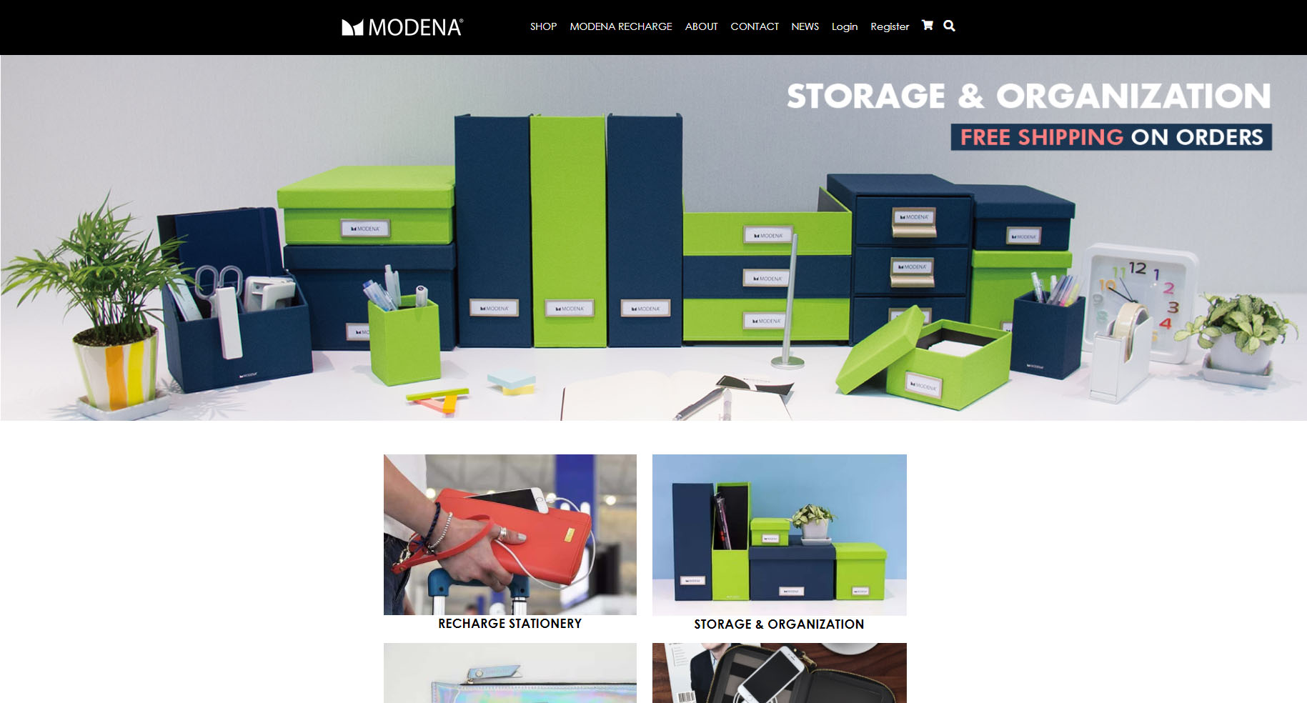 MODENA 文具網上商店網頁設計案例